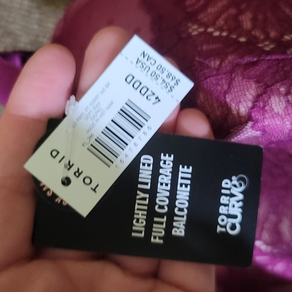 TORRID CURVE COLLECTION LIGHTLY LINED FULL COVERAGE BALCONETTE: PURPLE:NWOT - Picture 2 of 4